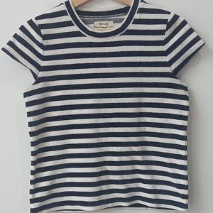 Madewell Blue White Striped Very Soft Tee T-Shirt